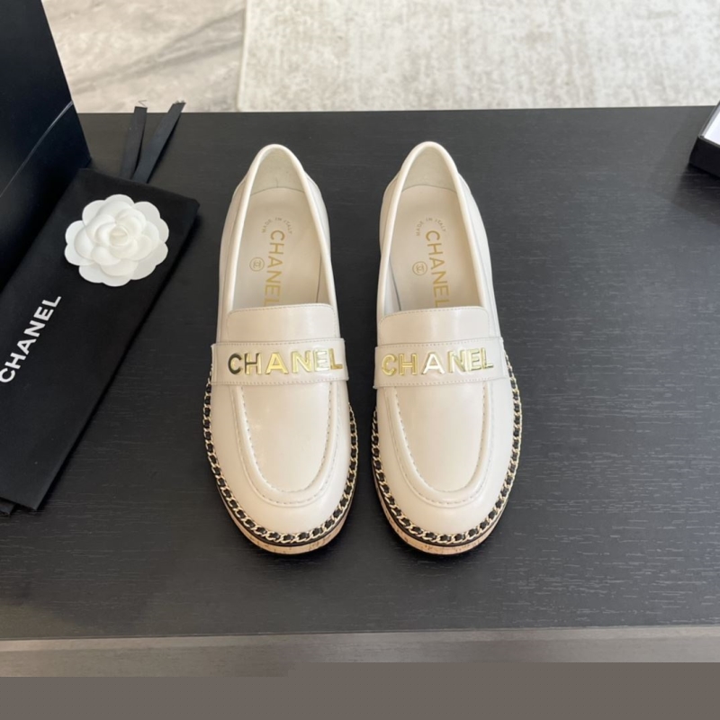 Ch*el leather shoes